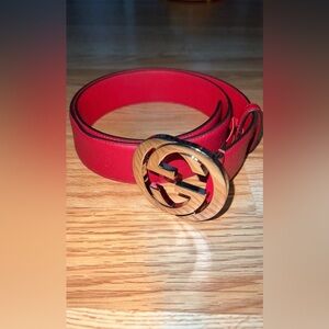 Gucci red belt